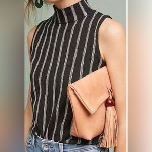 MOTH by Anthropologie Mock Neck Knitted Tank